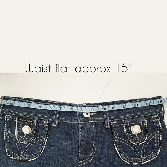 Y2K🔥Dolce & Gabbana❤Love Affair Mini Skirt|Dark Wash Blue Denim - Picture 9 of 14